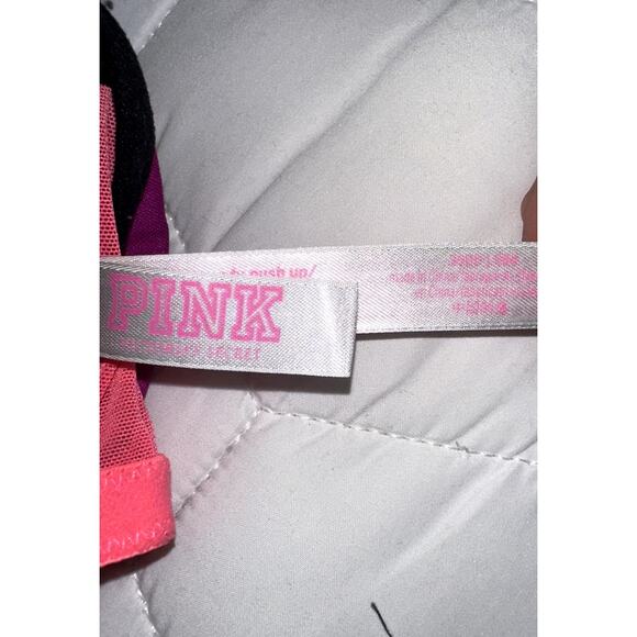 Victoria Secret Womens Size 36DD Pink Purple Front Closure Razor Back Padded Bra - Picture 5 of 5